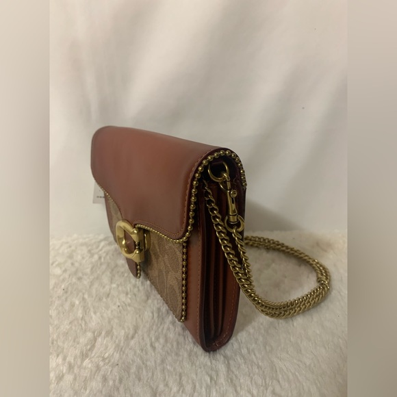 Tabby Chain Clutch In Signature Canvas With Beadchain - Picture 4 of 6